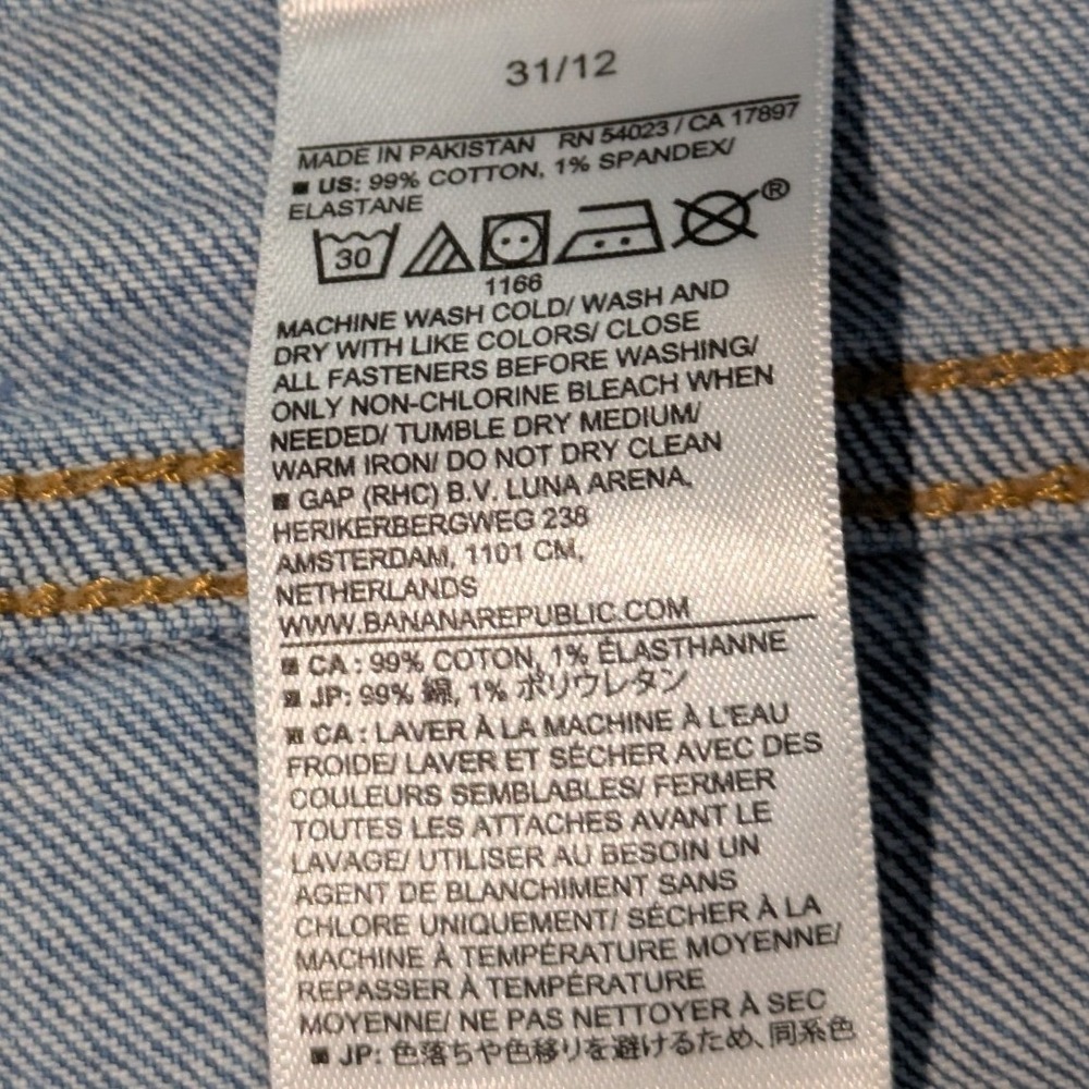 Banana Republic Girlfriend Jeans Women 31/12 Blue Excellent Mid-Rise - Picture 5 of 9